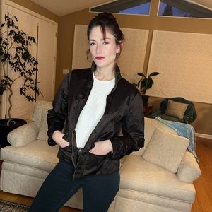 Chicos Thin Hip Length Brown Jacket Size 1 or Medium